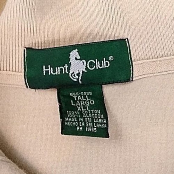 Hunt Club Men's Beige 100% Cotton Golf Polo - Picture 6 of 7